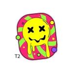 Abțibild decorativ Fantomă T2 din ORACAL, 8 x 9,5 cm, cod TAG 072