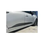 Set abțibild bandou lateral compatibil Dacia Logan 3, negru mat texturat, 4 bucăți