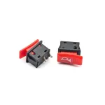 Buton claxon roșu 12V–24V pentru auto/moto, cu simbol, montaj pe panou (TL-28)