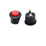 Buton claxon rosu 12V cu simbol, montaj rapid pe panou (TL-30)