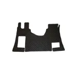 Covor cabină imitație piele dedicat Mercedes Actros MP4, podea plată, automată, negru-roșu