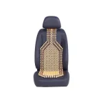 Husă universală scaun auto cu bile din lemn, bej-maro, 127x38 cm