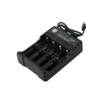 Încărcător USB pentru 4 acumulatori Li-Ion 18650, 4 sloturi, 4.2V (BH-042100-04U)