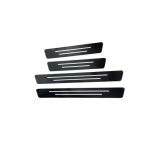 Set abțibilduri protecție praguri interior auto carbon cu dungă albă, 4 buc. OEM MKT-4PCS