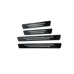 Set abțibilduri protecție praguri interior auto carbon cu dungă albă, 4 buc. OEM MKT-4PCS