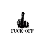 Abțibild auto decorativ Fuck-off, autocolant rezistent 10x12 cm (XL-10)