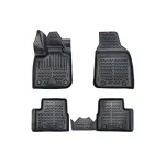 Covorase cauciuc tip tavita pentru Fiat 500e (2020+) set 4 buc, negru