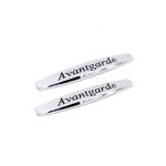 Emblemă auto AVANTGARDE crom, relief 10 x 1,5 cm, set 2 bucăți (YZB-06)