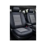 Set huse scaune auto universale premium, negru, bancheta spate fractionata