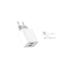 Încărcător de rețea USB QC 3.0 18W cu cablu Lightning compatibil iPhone