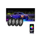 Kit lumini sub mașină RGB rock light, 4 module LED 12V cu Bluetooth (HH-RY164)