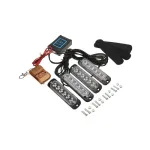 Lampă LED stroboscopică profesională 12V, 6 LED, cu telecomandă, IP65 (HH-ZW64)