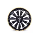 Set 4 capace roti Evo 16 inch negru-auriu, pentru jante din otel (WM4-1GL-16)