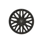 Set 4 capace roti Evo 15 inch negru mat pentru jante din otel, ABS durabil