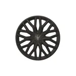 Set 4 capace roti Evo 15 inch negru mat pentru jante din otel, ABS durabil