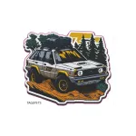 Abțibild decorativ „Mașină off-road” din vinil Oracal, 15 x 9,5 cm (TAG 079/T3)