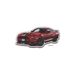 Abțibild decorativ mașină roșie din vinil ORACAL, 15 x 9,5 cm