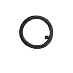 Husă volan din piele perforată, mărimea M (37–38 cm), neagră cu cusătură albastră