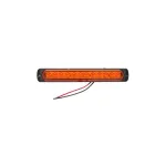 Lampă semnalizare dinamică LED portocalie 12–24V, 12 LED, 190×30 mm (FR-1379)