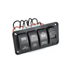 Panou întrerupătoare auto tip Rocket cu voltmetru și 2x USB, 12–24V (SPA069)