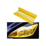 Folie TPH galbenă pentru protecție faruri și stopuri, auto-regenerantă, 60x60 cm