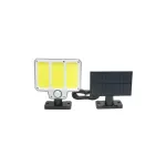 Lampă LED cu panou solar, telecomandă și baterie 1500mAh, IP65, 210 LED
