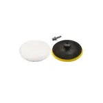 Pad din blană naturală pentru polish 125 mm cu suport velcro și adaptor (PGP02)