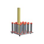 Stand de depozitare compatibil role folie/autocolant, capacitate 16 role, dimensiune 57x57cm Cod: DP-1657