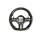 Volan sport BMW piele si carbon, cu padele, pentru Seria 1-4 F si X3/X5 (OCH-10)