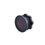 Voltmetru digital cu termometru pentru 12–24V, afișaj roșu, montaj în panou (DS4052)