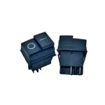 Buton basculant ON/OFF negru cu 2 pini, cod TLB243 pentru conexiuni electrice
