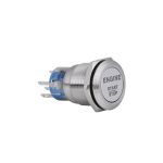 Buton cu LED 12V din aluminiu, 19mm, tip Start/Stop auto – TLB241