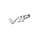 Emblemă metalică VIP crom pentru auto, 7,2 x 3 cm (JS-16)