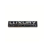 Ornament metalic auto Luxury crom cu negru 7.5x1.5 cm Cod: JST-01