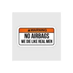 Abtibild auto „Warning No Airbags” 9x5 cm, cod XS-07