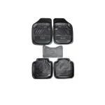 Set covoare auto universale din cauciuc tip tavita, 5 piese (fata/spate/tunel) KNG-100696