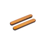 Set 2 reflectoare auto dreptunghiulare galbene 170x33 mm cu adeziv