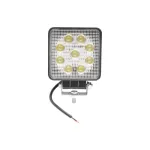 Proiector LED pătrat 27W, 9 LED, 10–60V, 60°, 1000 lm, IP67 (BK69005)
