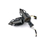 Set semnalizari moto LED albe 12V, 2 bucati, model universal FS-1215