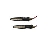 Semnalizări moto LED 12V cu DRL alb și semnalizare galbenă, set 2 buc (FS-1211)