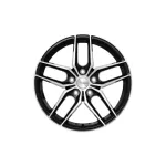 Set 4 jante aliaj PDW 21x10 5x112 ET42, negru/polish, CB 66.6 (B5334R99)