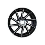 Set jante aliaj PDW 17x7.5 5x112 ET35, negru lucios cu polish, Model 1022L/R