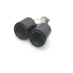 Ornament toba auto cu carcasa din carbon lucios 7,6 cm, cod 20S101-76