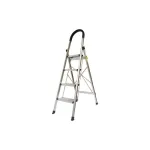 Scară pliabilă din aluminiu cu 4 trepte antiderapante, 143 cm, 150 kg Crownman