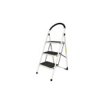 Scară metalică pliabilă cu 3 trepte antiderapante, 127 cm, 150 kg, Crownman DISPN85