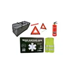 Kit siguranță auto complet omologat RAR, cu trusă, stingător și 2 triunghiuri