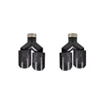 Ornament toba dublu din carbon forjat, intrare 63 mm, stanga/dreapta, OEM NXMS89-63