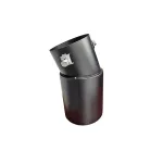Ornament tobă universal din inox, negru mat, diametru 76 mm, prindere cu șurub (M82)