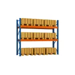 Raft metalic industrial pentru paleti, 3 niveluri, 29,7 m, 99 paleti (DISAY21)