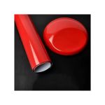 Rola folie auto autocolant PVC rosu lucios 1,52 m x 30 m, cu eliminare bule (Cod 9217)